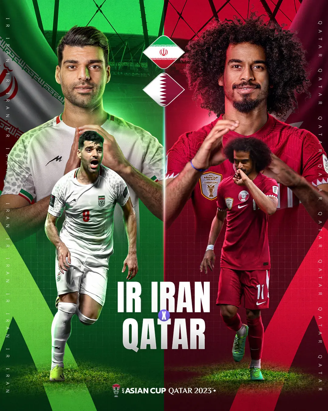 AFC: رویارویی حماسی ایران و قطر در نیمه نهایی (عکس)