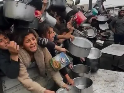 تشدید قحطی و گرسنگی در نوار غزه + فیلم