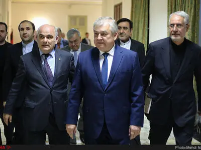 دیدار الکساندر لاورنتیف نماینده ویژه رییس‌جمهور روسیه با جابری انصاری