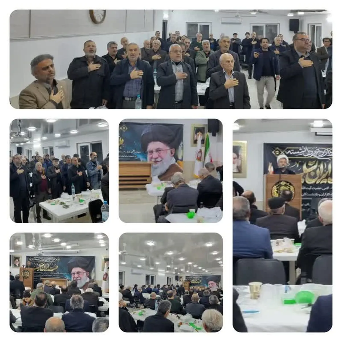 برگزاری مراسم شهادت مقام معظم رهبری در خانه کارگر قائم شهر