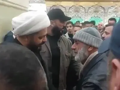 حضور «قیس الخزعلی» دبیرکل عصائب أهل‌الحق در حرم مطهر امام حسین (علیه‌السلام) در کربلا و پایان‌دادن به شایعه ترور وی + فیلم