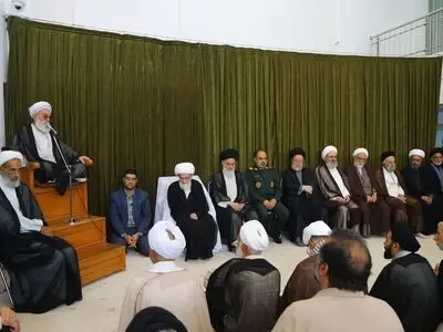 بزرگداشت شهید سید حسن نصرالله در دفتر آیت‌الله نوری همدانی + عکس