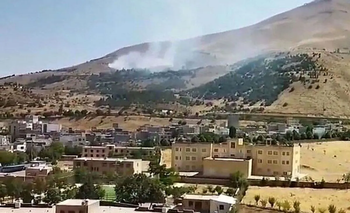 پارک آبیدر سنندج دچار آتش سوزی شد