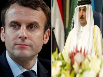 گفت‌وگوی تلفنی امیر قطر با رئیس‌جمهوری فرانسه
