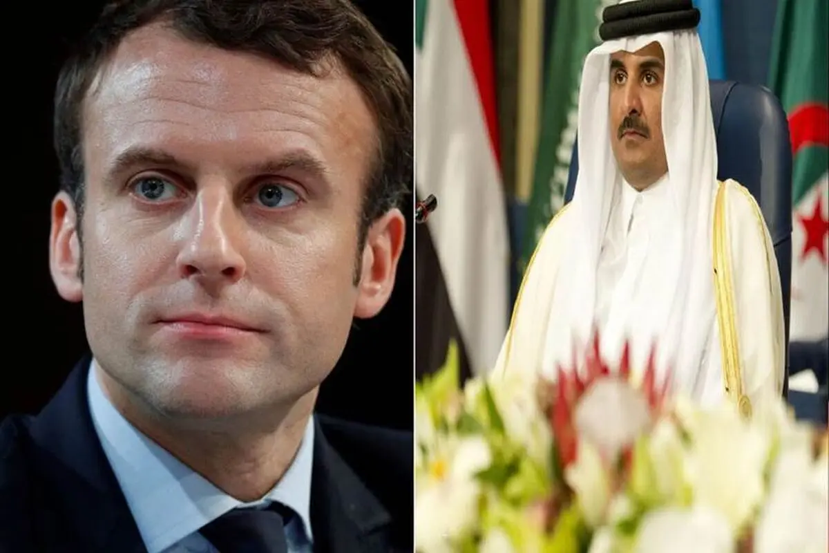 گفت‌وگوی تلفنی امیر قطر با رئیس‌جمهوری فرانسه