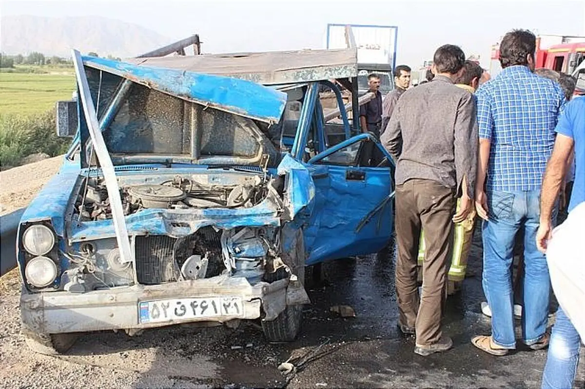 ۲ کشته براثر تصادف اتوبوس و نیسان وانت