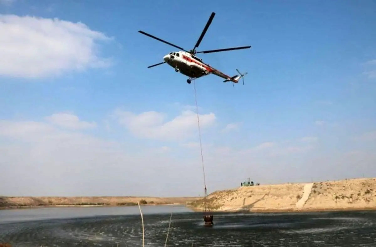 عملیات گسترده هلال‌احمر برای مهار آتش‌سوزی جنگل توسکستان/ ۳۲ سورت پرواز بالگرد در دو روز