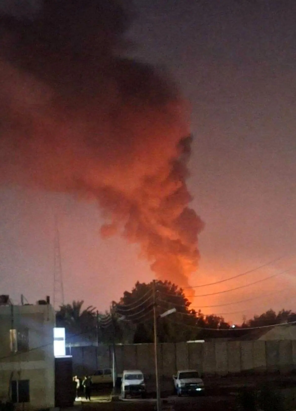 نمایی از پایگاه ویکتوریا پس از حملات پهپادی ایران + فیلم