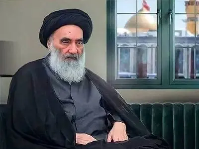 مراسم ترحیم همسر آیت الله سیستانی در مسجد امام حسین(ع) تهران برگزار شد