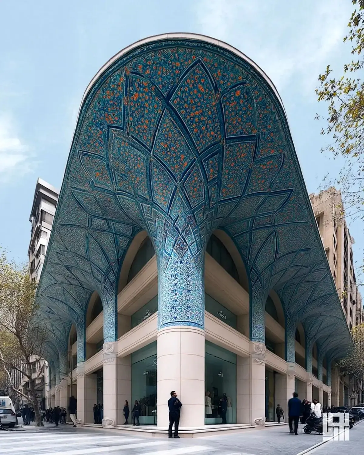 روح تهران در آغوش فیروزه؛ اثری نوین از معماری ایرانی /عکس