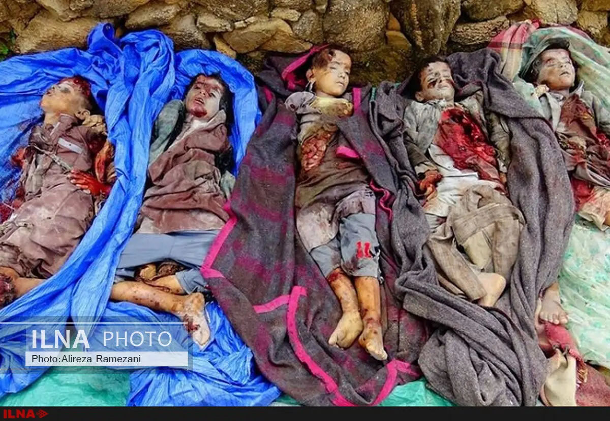 فیلم / کشته شدن کودکان یمنی در حمله هوایی ائتلاف به رهبری عربستان 