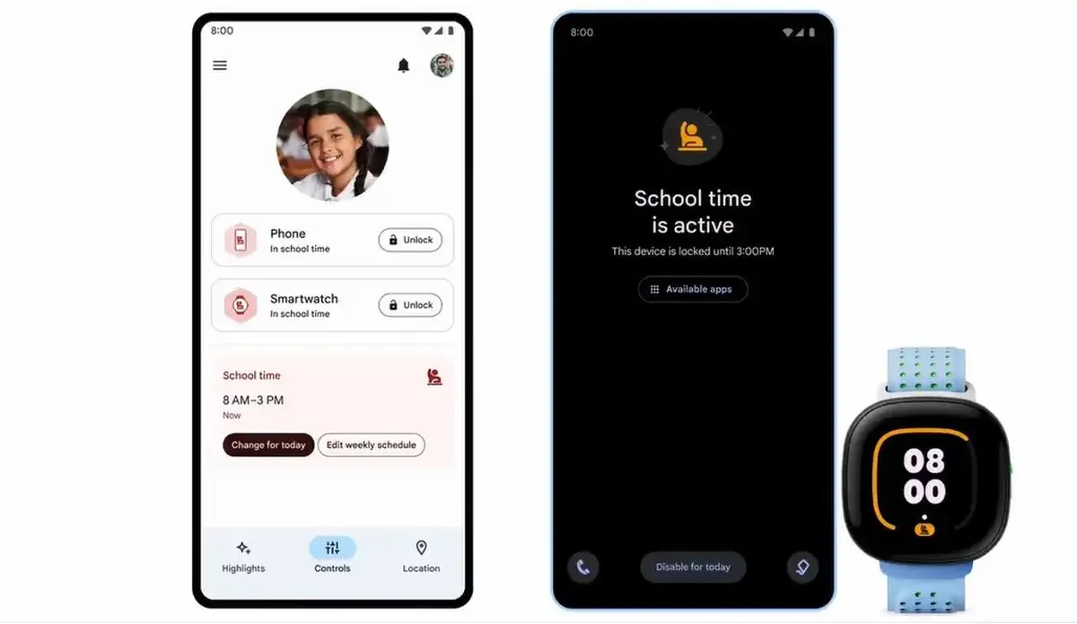 گوگل امکان محدودسازی گوشی و تبلت فرزندان توسط والدین در زمان مدرسه را فراهم می‌کند + فیلم