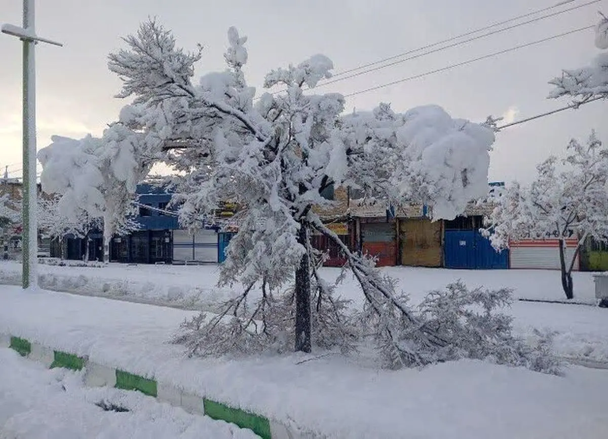 بارش برف سنگین‌ راه ارتباطی ۳۵۰ روستای الیگودرز را قطع کرده است