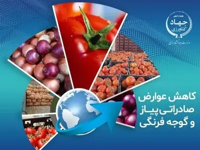 کاهش عوارض صادراتی پیاز و گوجه فرنگی زراعی 