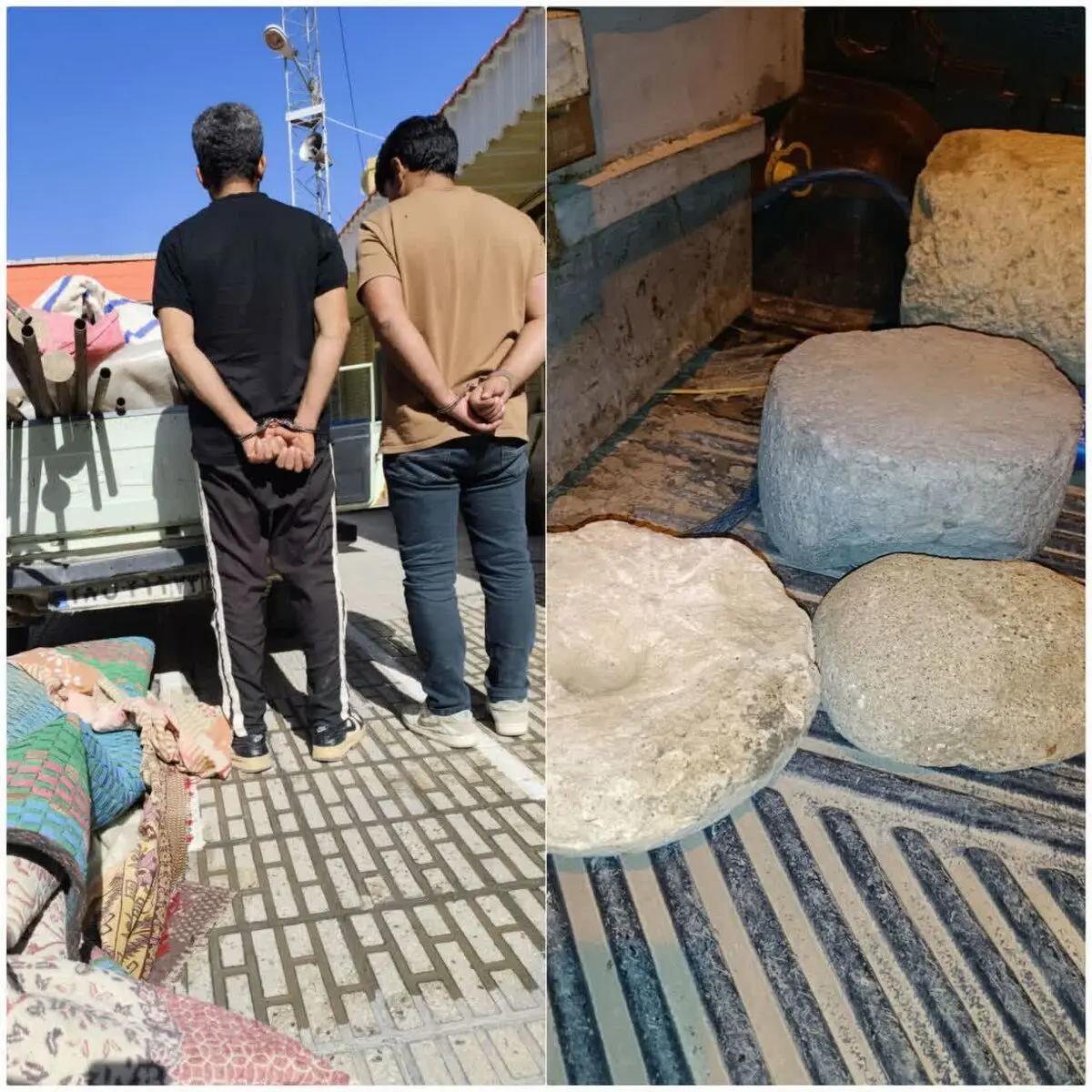 کشف ۴ پایه ستون اشیاء تاریخی در مرودشت
