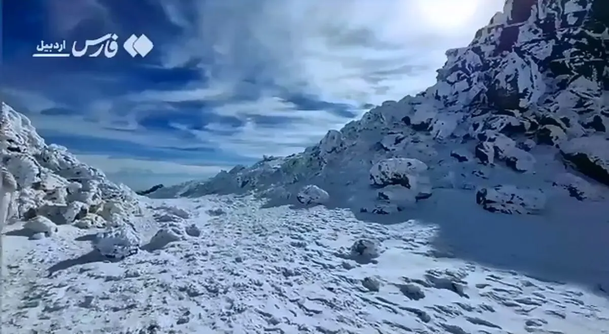 چهرۀ زمستانی قلۀ سبلان + فیلم