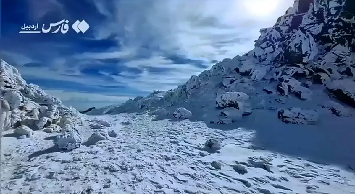 چهرۀ زمستانی قلۀ سبلان + فیلم