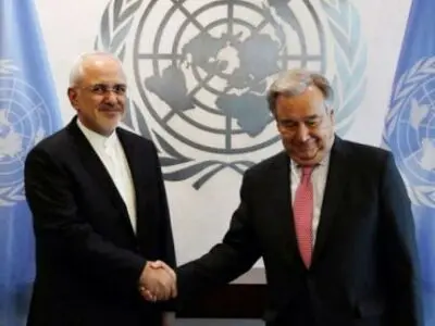 ظریف یبحث وغوتیریش الحظر الامیرکی اللاقانونی ضد ایران
