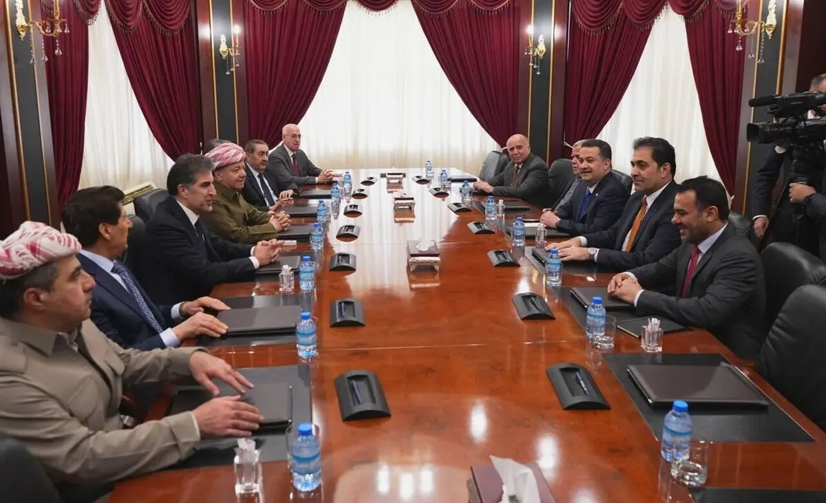 دیدار و گفت‌وگوی السودانی و بارزانی