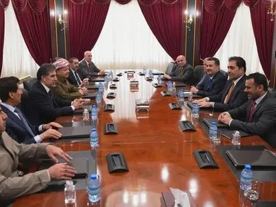 دیدار و گفت‌وگوی السودانی و بارزانی