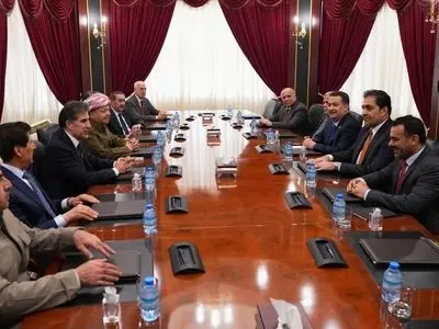 دیدار و گفت‌وگوی السودانی و بارزانی