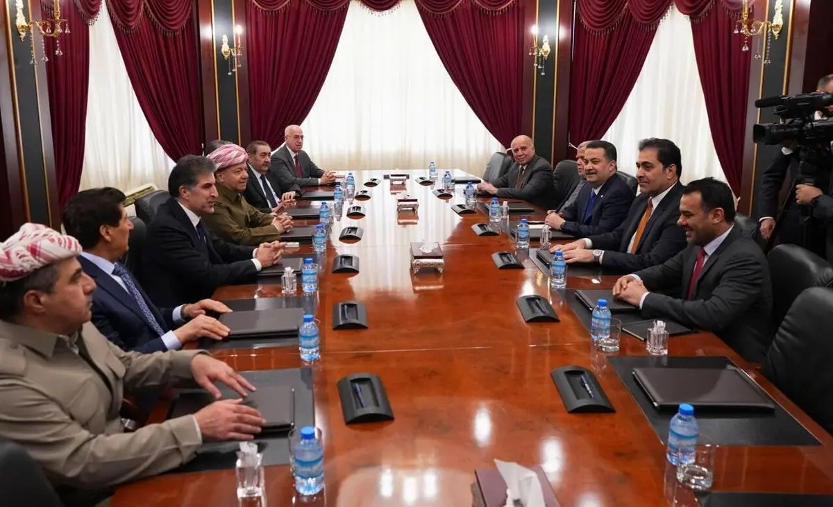 دیدار و گفت‌وگوی السودانی و بارزانی