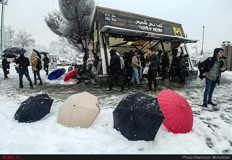 صبح برفی تهران