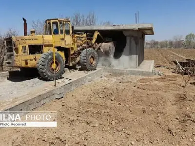  بیش از ١٣٠ هکتار از اراضی روستای کهریزک شهرستان چهارباغ رفع تصرف شد