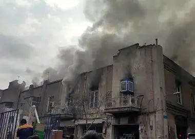 گراند هتل در آتش سوخت/ معاون میراث‌فرهنگی استان تهران: علت آتش‌سوزی و میزان خسارت هنوز مشخص نیست