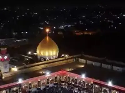 حال و هوای حرم امام علی (ع) در شب قدر + فیلم