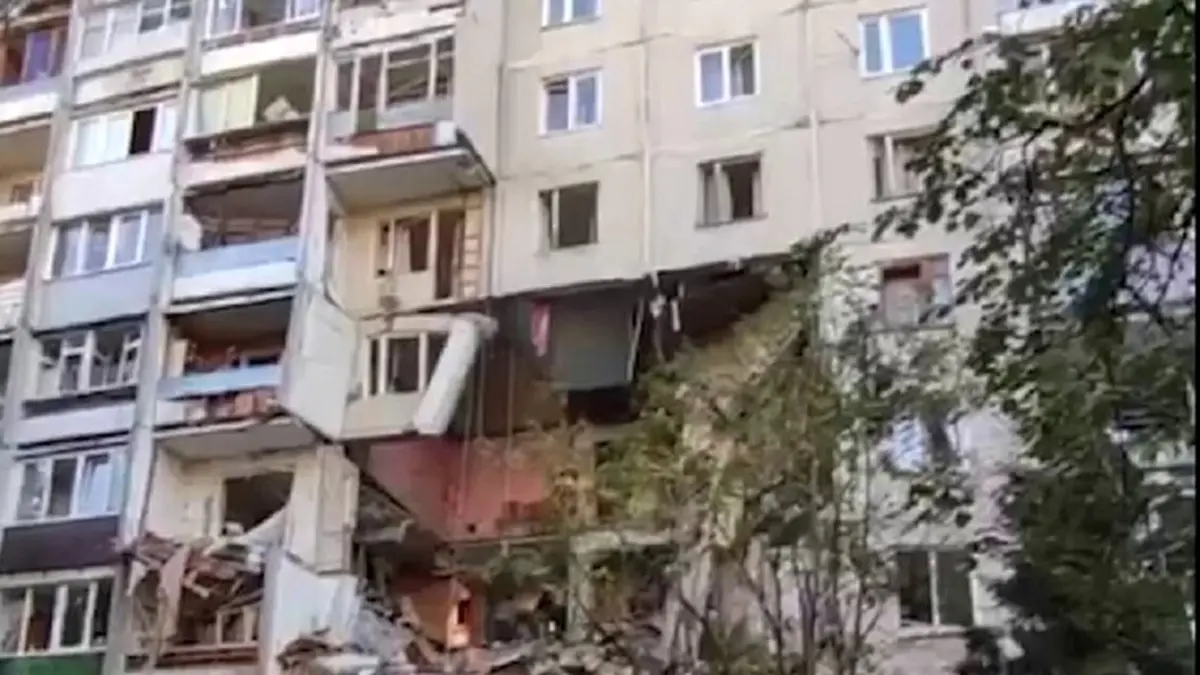 انفجار گاز خانگی در یک ساختمان ۹ طبقه در مسکو