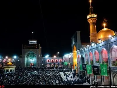 مراسم شام غریبان در حرم مطهر رضوی