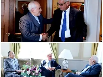 دیدار ظریف با نخست‌وزیر اسبق سوئد
