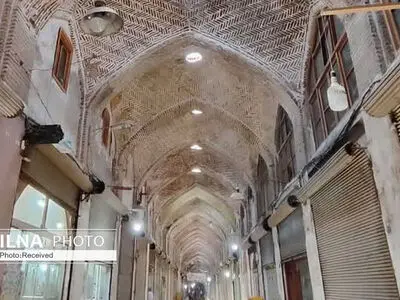 اجرای مرمت طاق و حجره‌های راسته قیصریه قزوین
