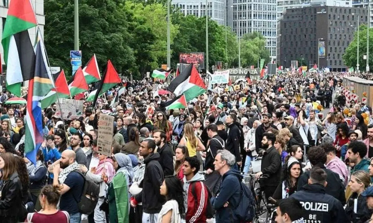 درگیری میان پلیس و تظاهرکنندگان حامی غزه در برلین