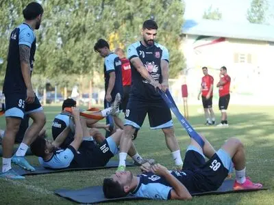 تصاویری از تمرینات امروز نساجی مازندران