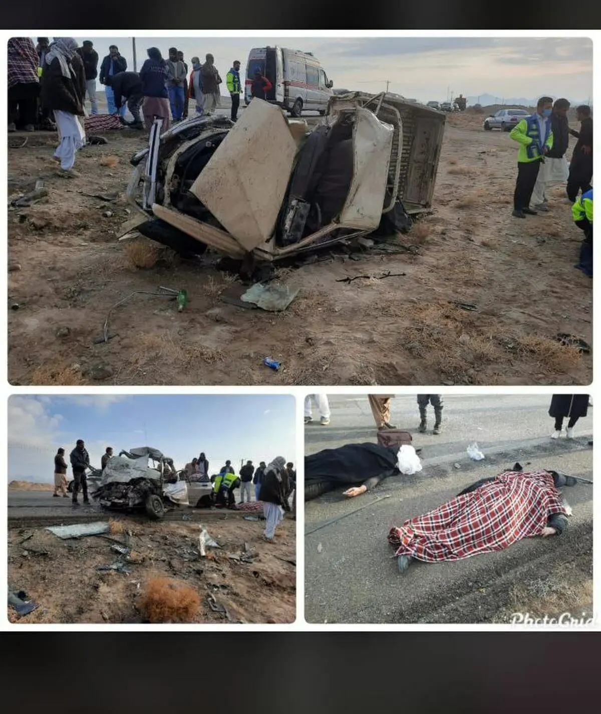 مرگ پنج نفر از کادر درمان شبکه بهداشت میرجاوه بر اثر حادثه تصادف