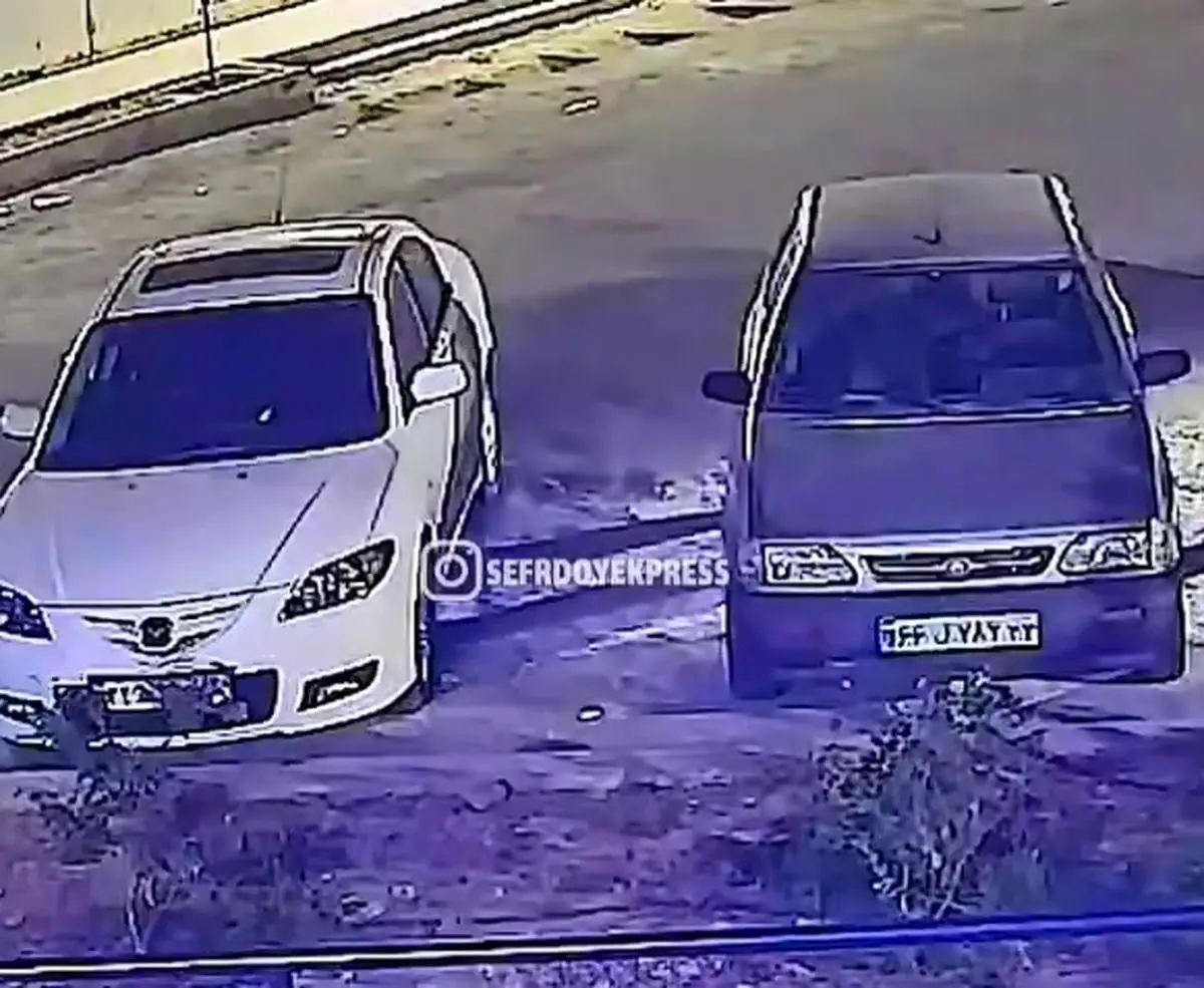 سرقت مزدا ۳ در محدوده درب غربی استادیوم آزادی به راحتی در عرض کمتر از یک دقیقه + فیلم