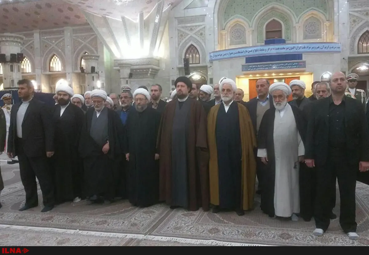 آیت‌الله لاریجانی و مسئولان عالی قضایی با آرمان‌های امام (ره) و انقلاب تجدید میثاق کردند