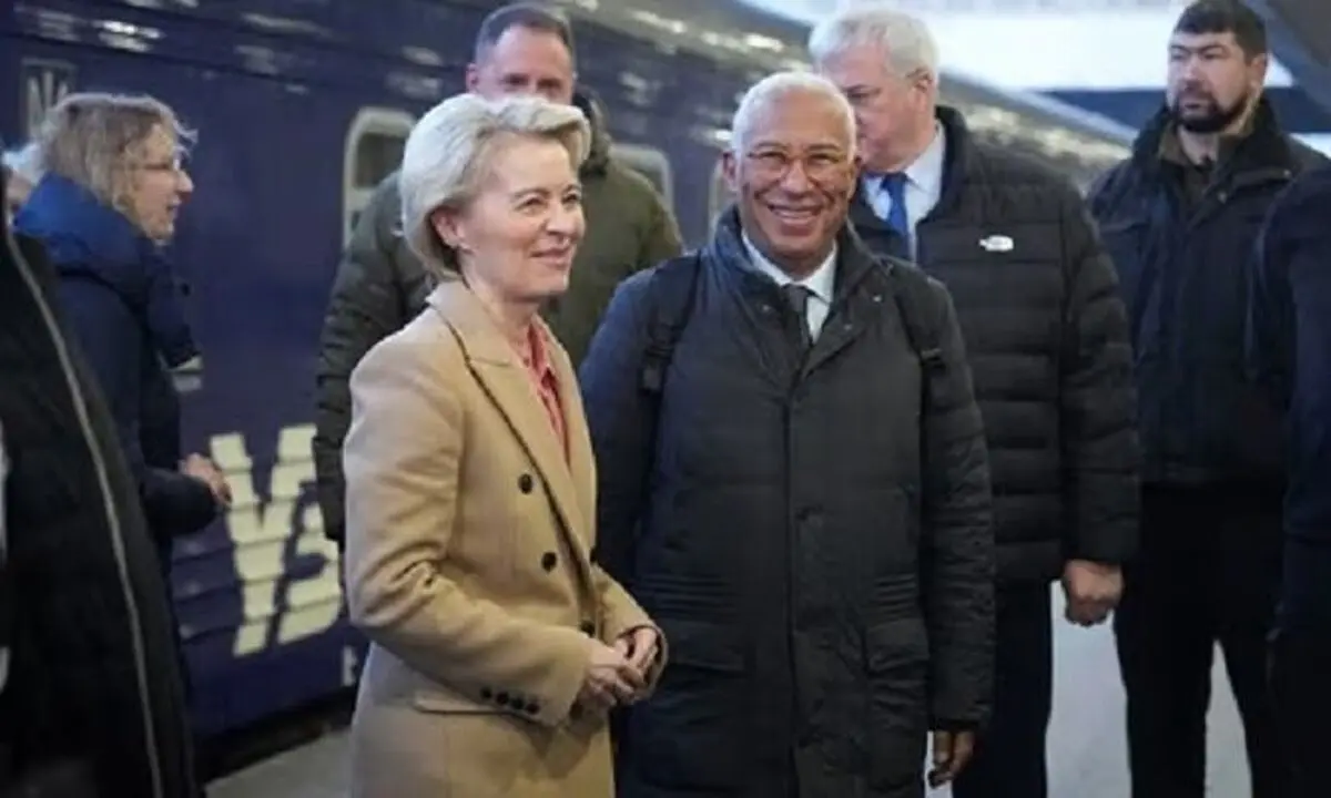 Foreign leaders visit Ukraine on war anniversary