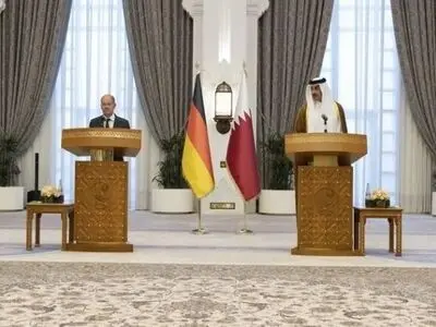 گفت‌وگوی امیر قطر با صدراعظم آلمان