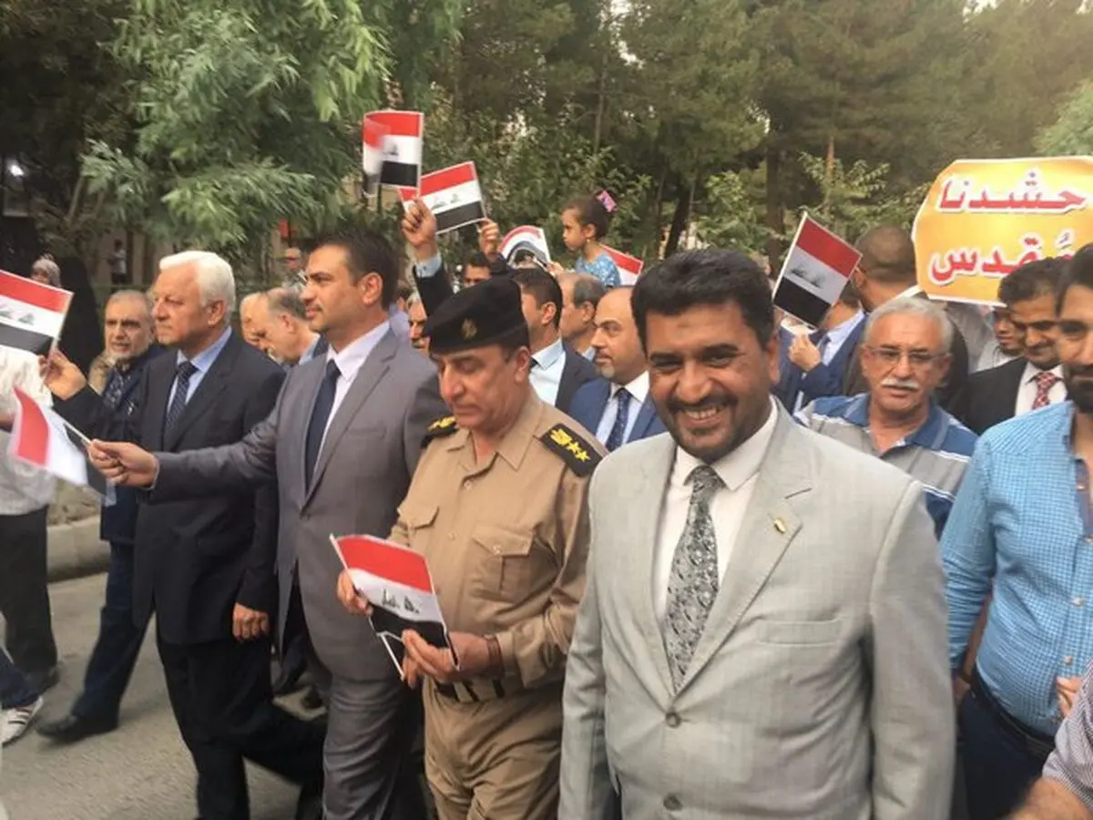 احتفالات عراقیة فی طهران بمناسبة تحریر الموصل