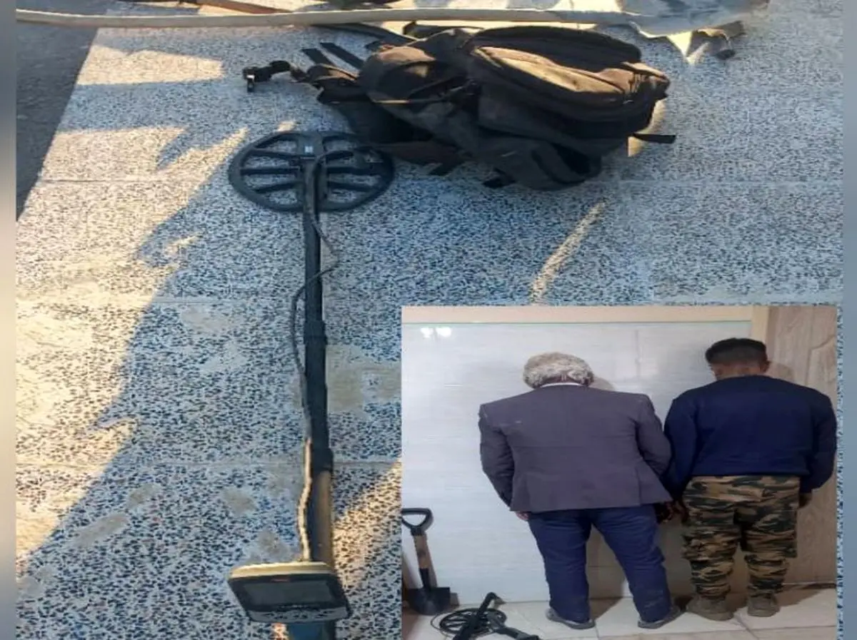 کشف گنج‌یاب ۱۰ میلیاردی فاقد مجوز در تیبا