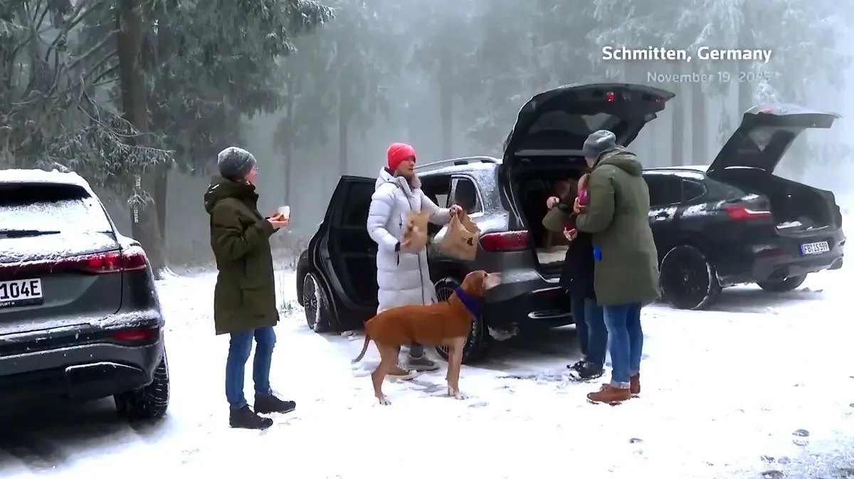 زمستان ناگهانی آلمانی‌ها را غافلگیر کرد + فیلم