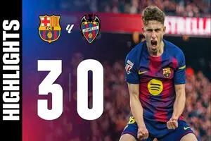 ویدئو: خلاصه بازی بارسلونا 3-0 لوانته ویدئو: خلاصه بازی بارسلونا 3-0 لوانته