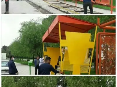 تداوم نوسازی و بهسازی ایستگاه های اتوبوس شهر کرمانشاه