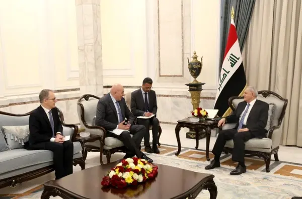دیدار رئیس‌جمهور عراق ‌با وزیر دفاع ایتالیا 