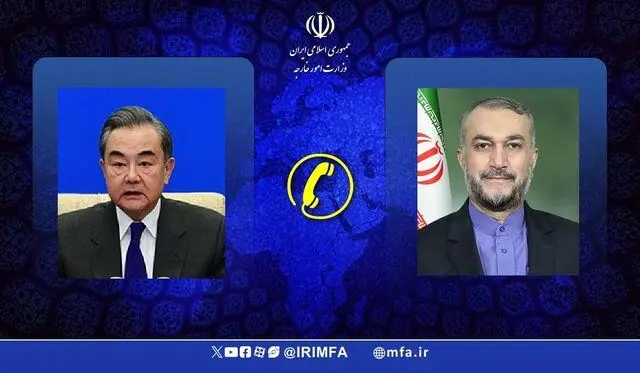 درخواست ایران از چین جهت استفاده از ظرفیت‌های خود برای توقف کشتار مردم غزه 