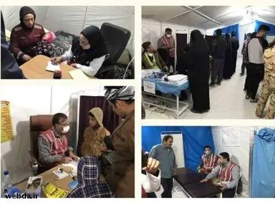 ویزیت بیش از سه هزار و ۲۰۰ نفر در مناطق زلزله‌زده