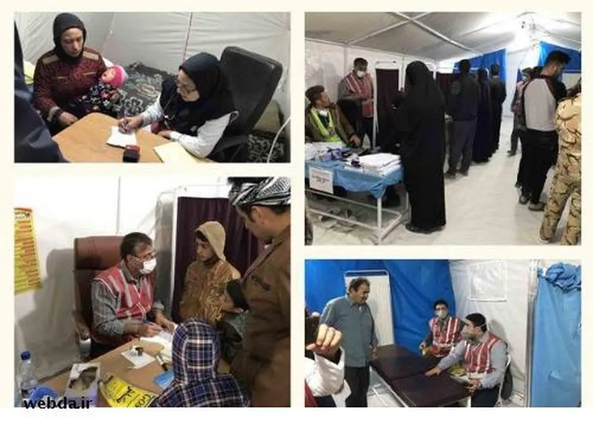 ویزیت بیش از سه هزار و ۲۰۰ نفر در مناطق زلزله‌زده
